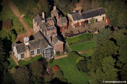 aerial photograph of Rufford Old Hall Lancashire England