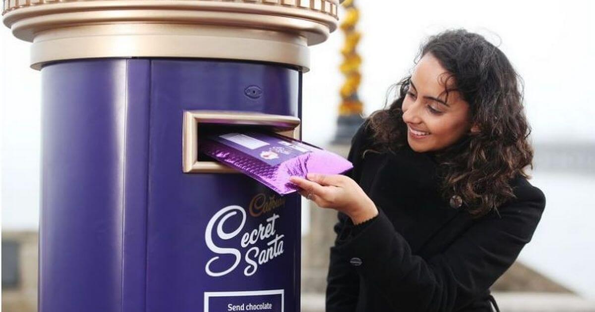 cadbury secret santa liverpool williamson square 2018 christmas