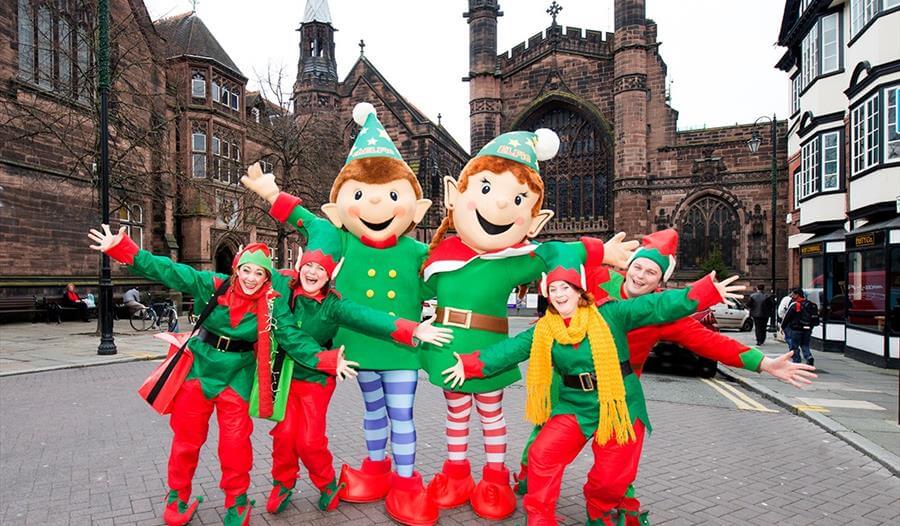 chelfie and elfie chester elves christmas city centre 2018