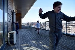 summer holidays liverpool apartment kids running having fun